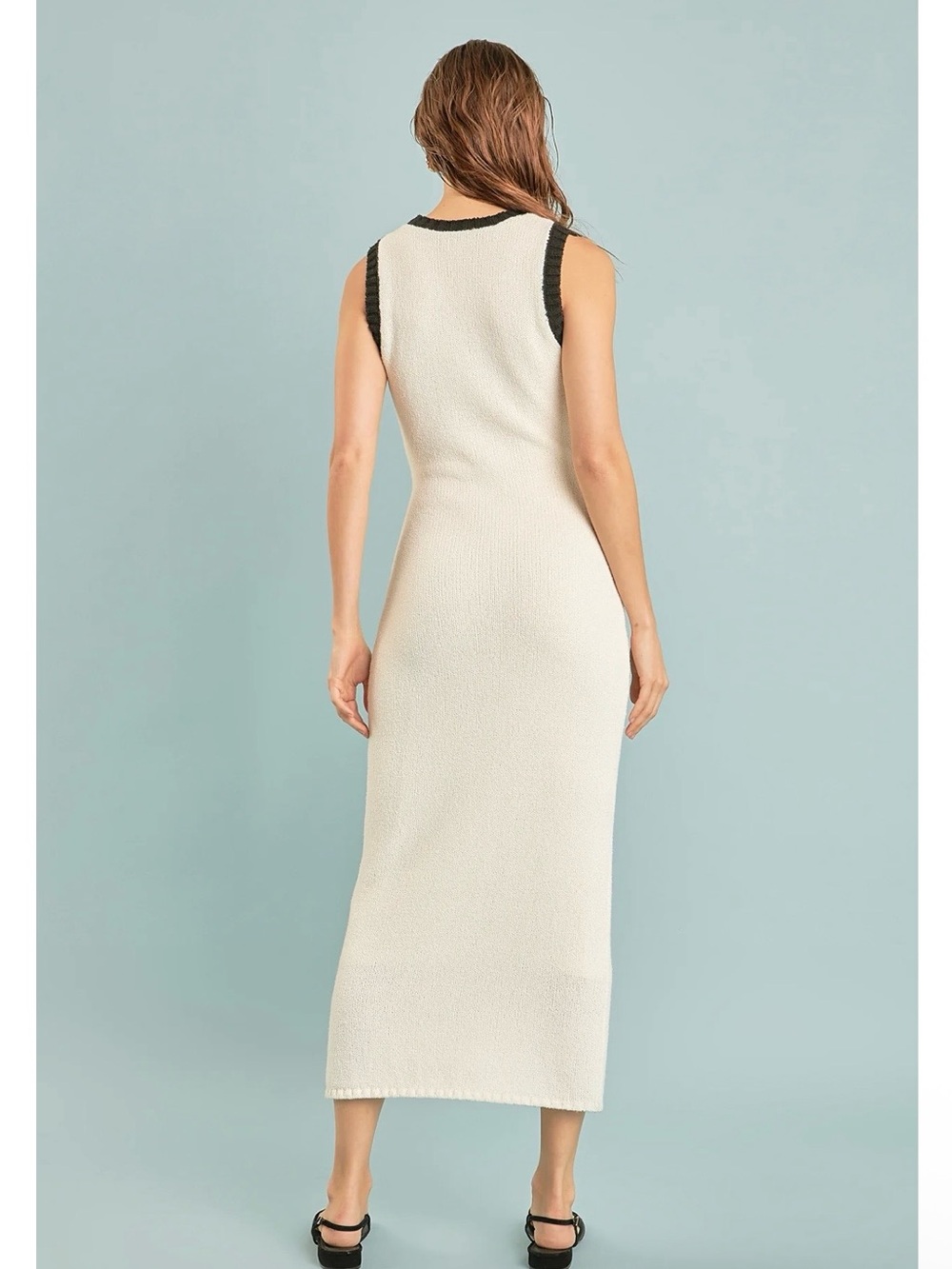Endless Rose Cream Crochet Knit Midi Dress - Picture 5 of 9